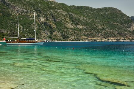 Beach in Oludeniz-Turkey in summer timeの写真素材