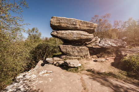 National Trust  Brimham Rocks on Brimham moor near Pateley Bridge in Yorkshire Dales National Park