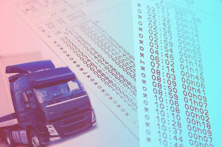 Combination of photo concept helpful for HGV drivers and transport operatorの写真素材