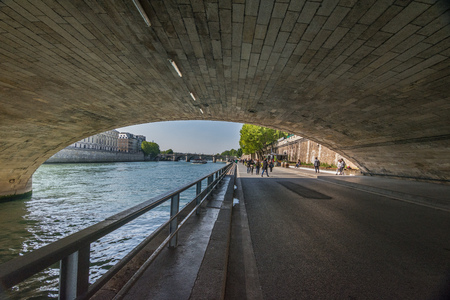 Paris, Seine bridgeの写真素材
