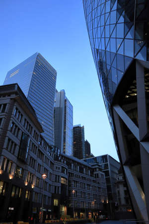 Skyscrapers in Canary Wharf, London, UK.の写真素材