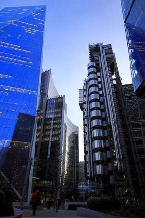 London's cityscape at duskの写真素材