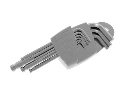 shiny silver set of Allen keys