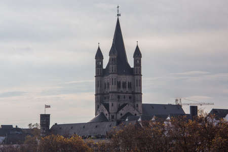 Basilica in Cologne's old townの写真素材