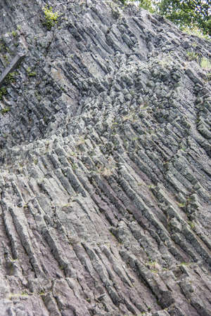 Natural park with rocks made of basalt columns