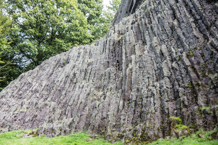 Natural park with rocks made of basalt columns