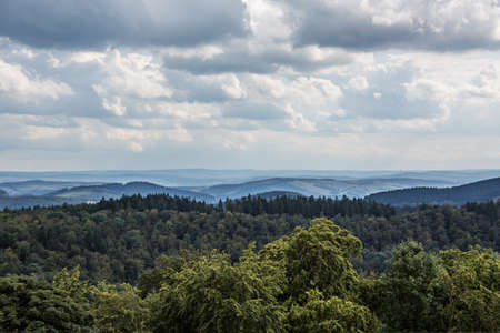Landscape around the Ginsburg in the Siegerlandの写真素材