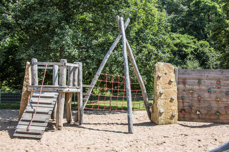 Adventure playground for children in the greenの写真素材