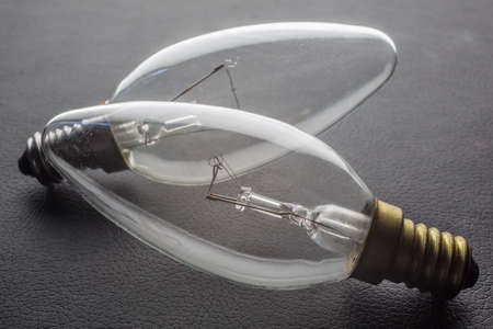 slim glass light bulb in drop shape