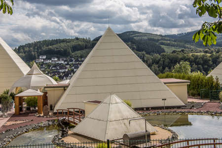 Sauerland pyramids with museumのeditorial素材
