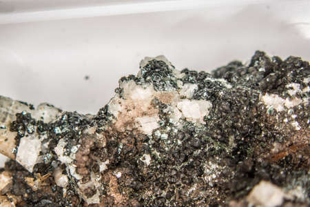 Rutile mineral on rock