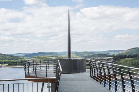 Biggeblick viewing platform in Attendornの写真素材