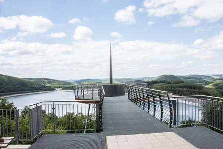 Biggeblick viewing platform in Attendornの写真素材