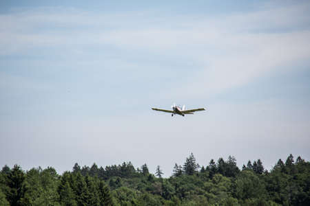 Aircraft in the air over sports airfield Wenden