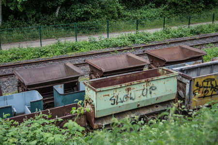 iron freight wagons of the railway