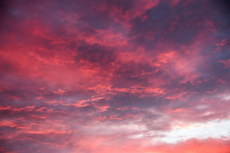 Sunset glow as a natural spectacle in the sky