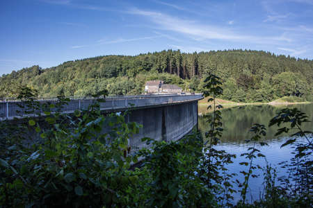 Agger dam in the Bergisches Landの写真素材