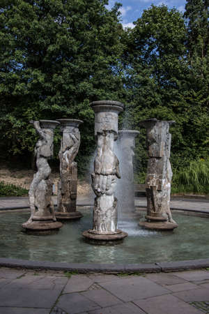 Water fountain in the Kurpark NÃ¼mbrechtの写真素材