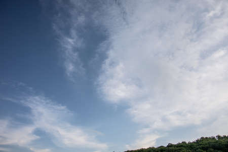 Cloud formations in the blue summer sky