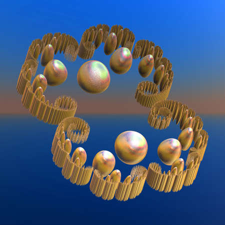 3D illustration of fractals calculated in the computer