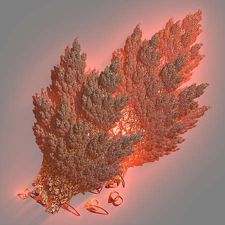 3D illustration of fractals calculated in the computerの写真素材