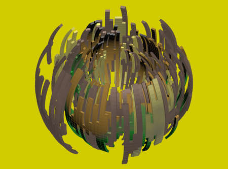 3D illustration of fractals calculated in the computerの写真素材