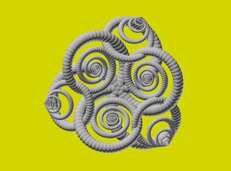 3D illustration of fractals calculated in the computer