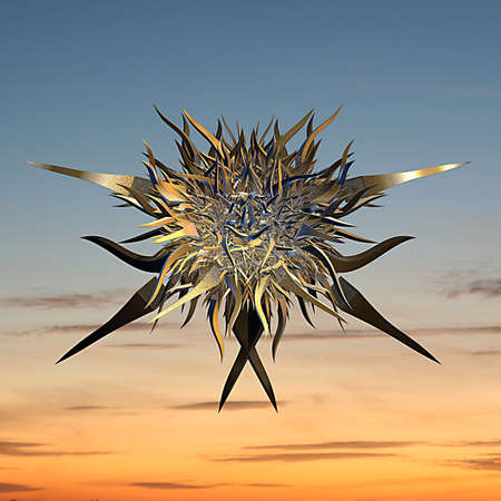 3D illustration of fractals calculated in the computerの写真素材