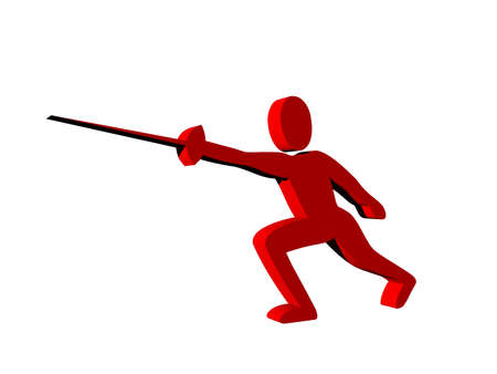 red outlines of athletes as a symbol