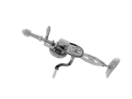 metallic hand borer with crank