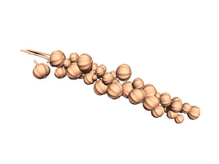Garlic bulbs braided together into a long ribbon