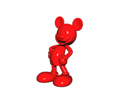 funny colorful cartoon mouseの写真素材