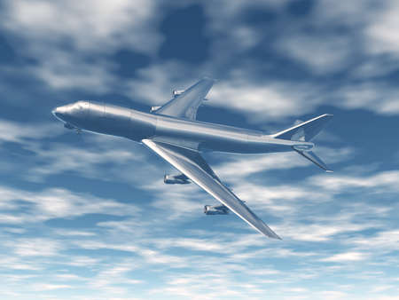 large passenger plane in the sky