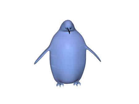 Penguin waddles around in the coldの写真素材