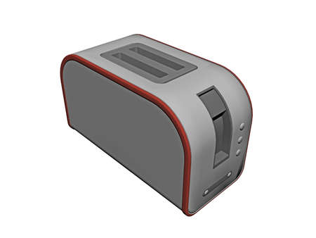 silver metallic toaster with slits