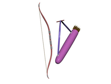 Bow and arrow with quiver
