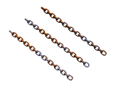 rusty chains with many individual links