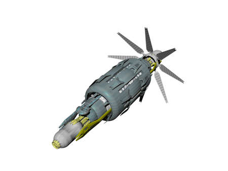 futuristic spaceship in space
