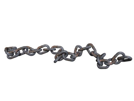 heavy iron rusty chain