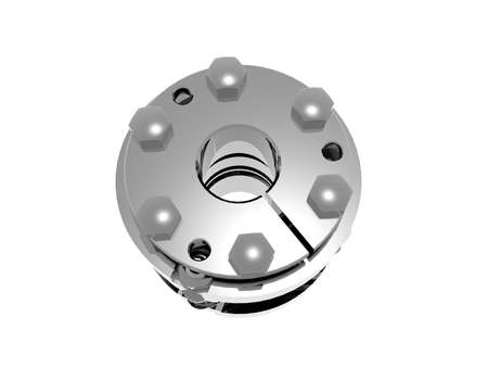mechanical connecting rod of a stainless steel engineの写真素材