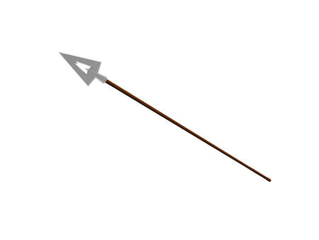 Wooden arrow with metal tipの写真素材