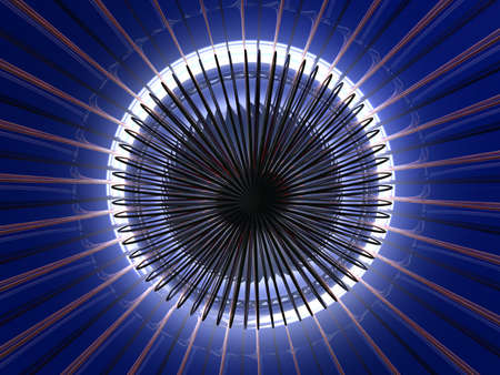 blue radiating background structure