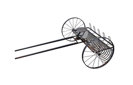 Harrow as an agricultural implement with a drawbar
