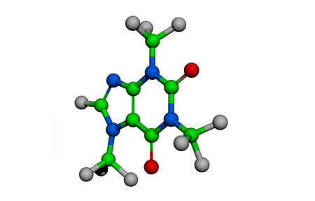 colorful molecular structure of aromatic compoundsの写真素材