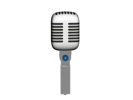 metallic studio microphone with membraneの写真素材