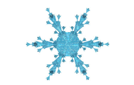 icy snow crystals in winter