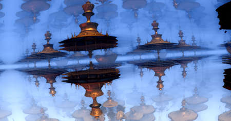 Picture of three-dimensional spaceship fractals in motionの写真素材