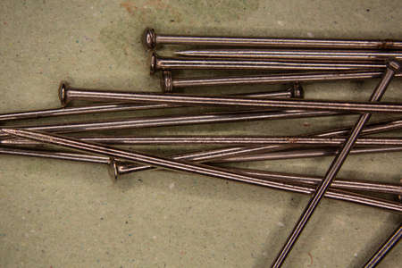 Pins in a pile close up