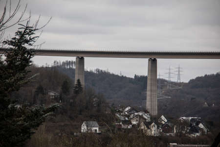 concrete elevated road on large stiltsの写真素材
