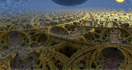 the surface of an alien planet under an alien sun 3d rendering